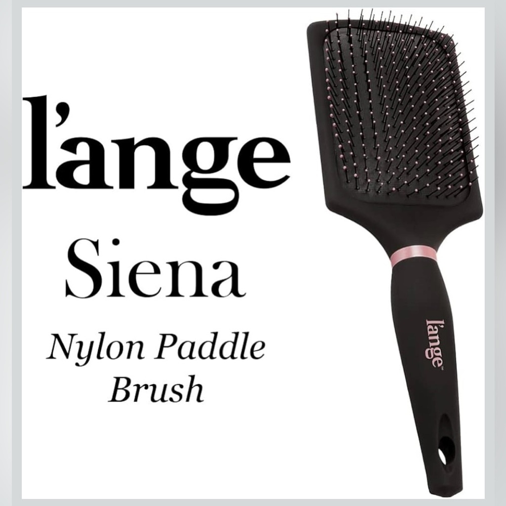 L'ange Hair Siena Paddle Nylon Brush - Black